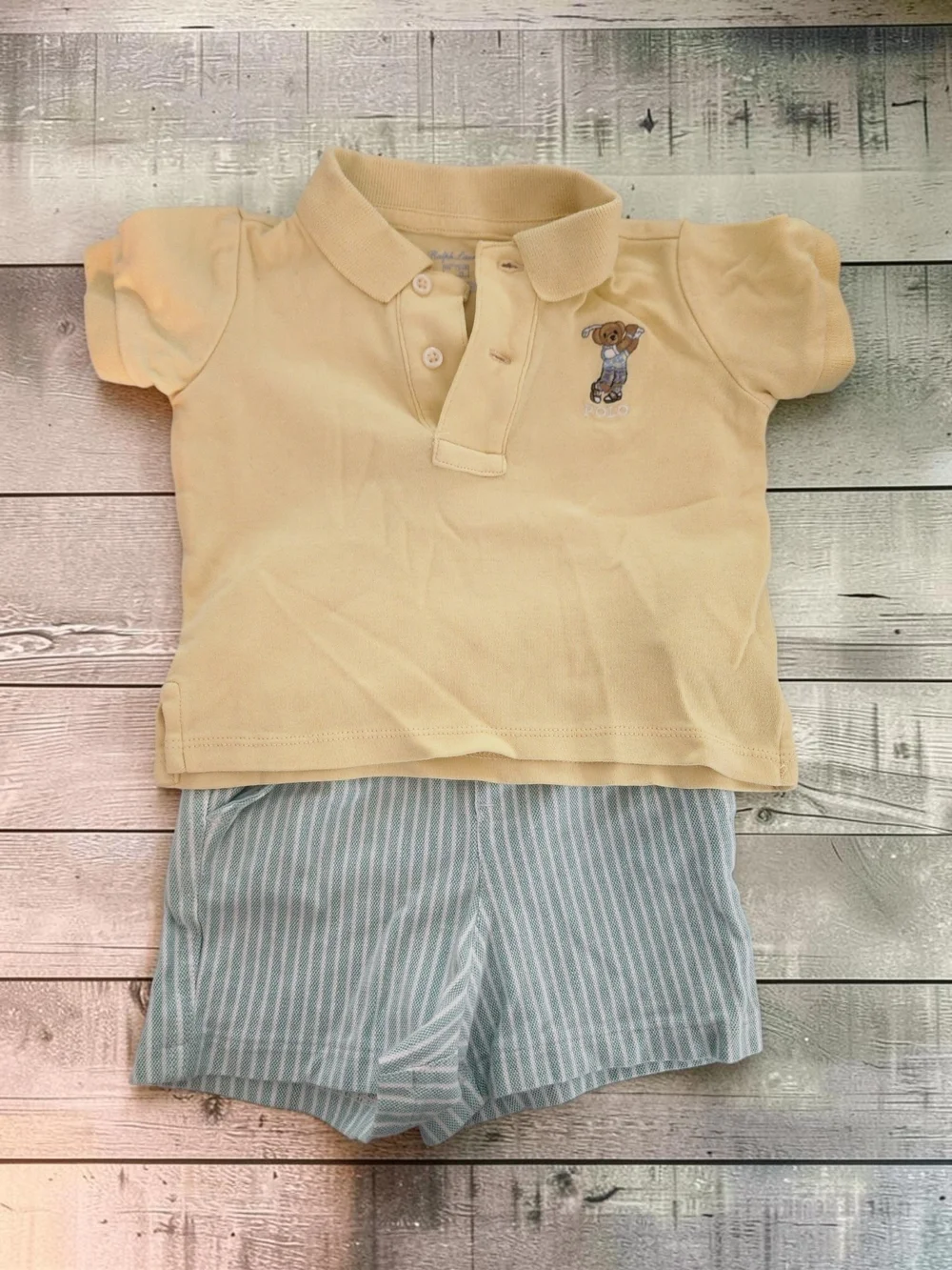 Ralph Lauren Polo Bear Golf Outfit 9M 2pc Set
